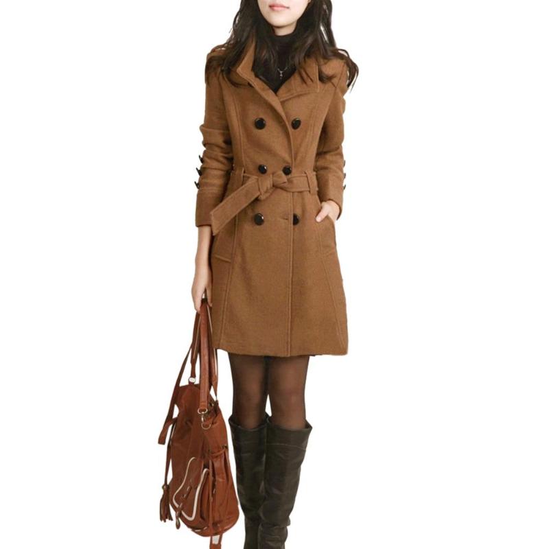 Woolen coat trench coat Image