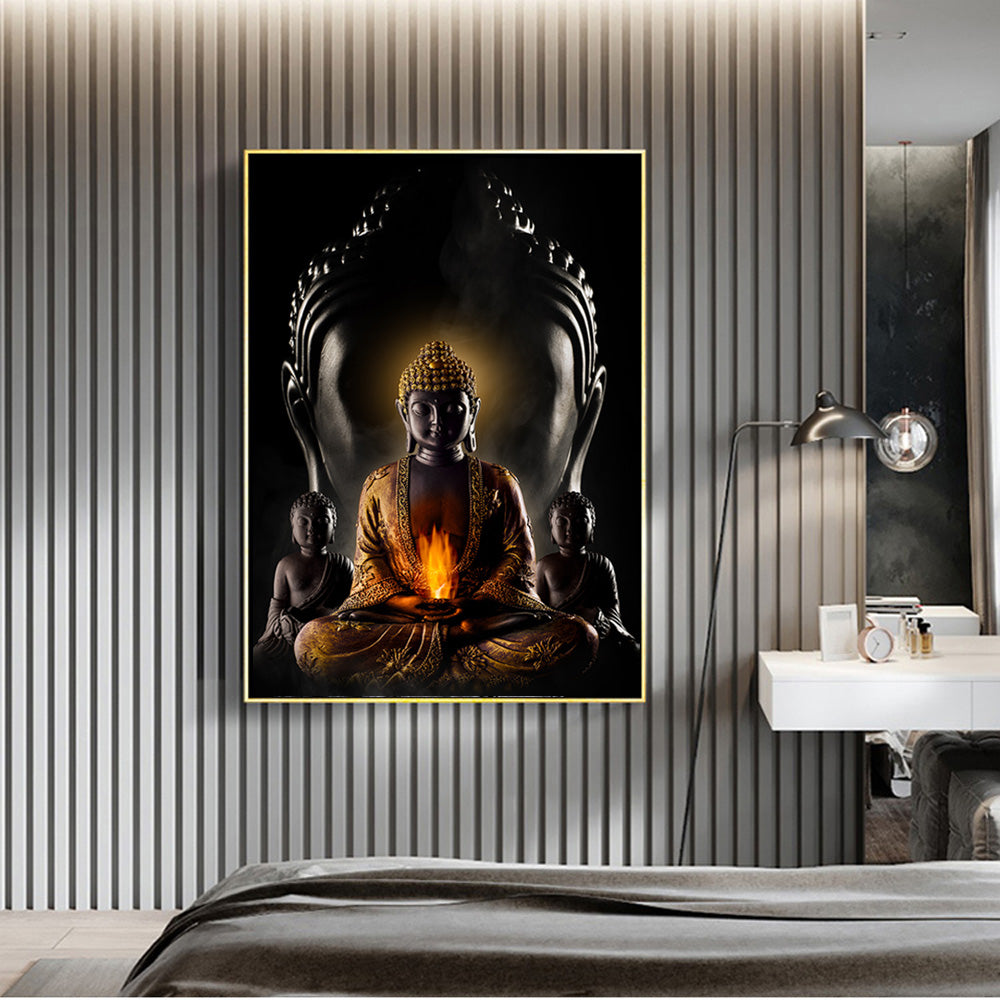 God Buddha Wall Art Canvas  Modern Buddha Canvas Art Paintings On The Wall Canvas Pictures Buddhism Posters Wall Decor Image