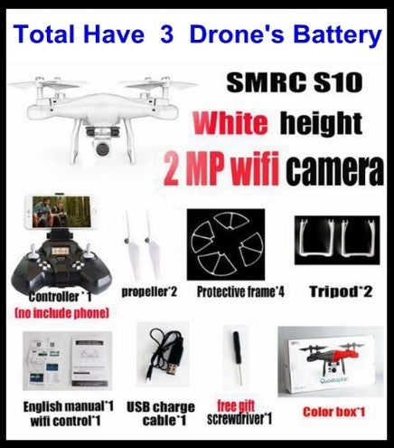 Sales Promotion WiFi 2MP Camera With S10 SMRC FPV Quadcopter Drone Helicopter UAV Micro Remote Control Toy RACER KIT Aircraft Image