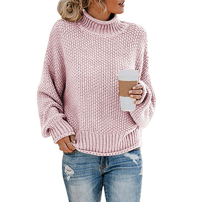 Cardigan Thick Thread Turtleneck Pullover Image