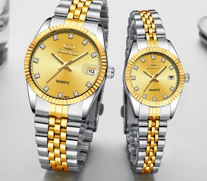 Golden couple watch men Image