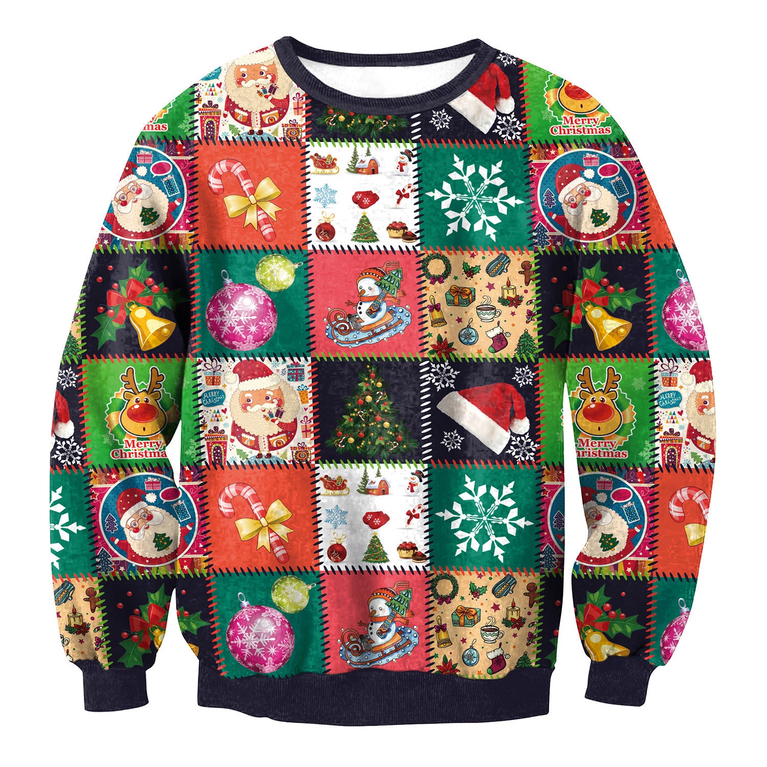 UGLY CHRISTMAS SWEATER Vacation Santa Elf Funny Womens Men Sweaters Tops Autumn Winter Clothing Image