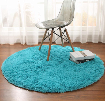 Fluffy Round Rug Carpets For Living Room Decor Faux Fur Carpet Kids Room Long Plush Rugs For Bedroom Shaggy Area Rug Modern Mat Image