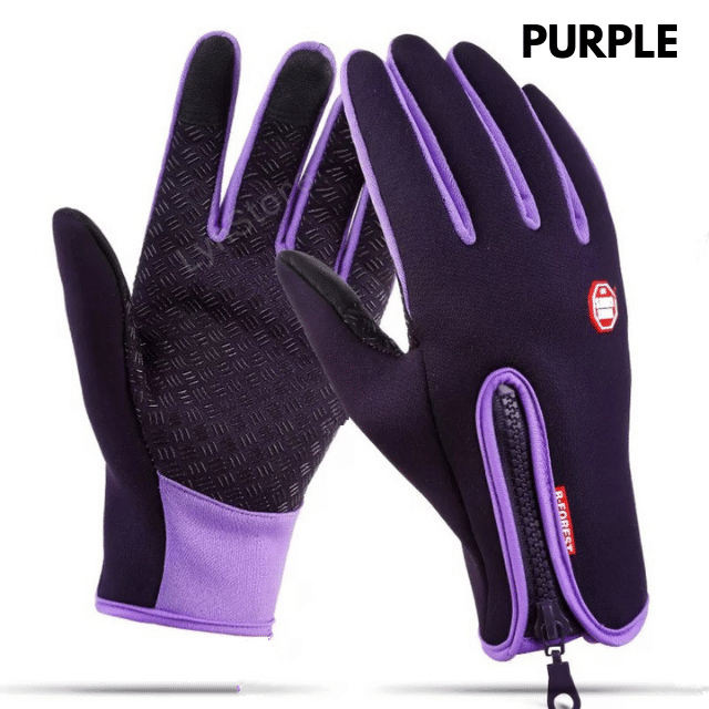 Winter Gloves Touch Screen Riding Motorcycle Sliding Waterproof Sports Gloves With Fleece Image