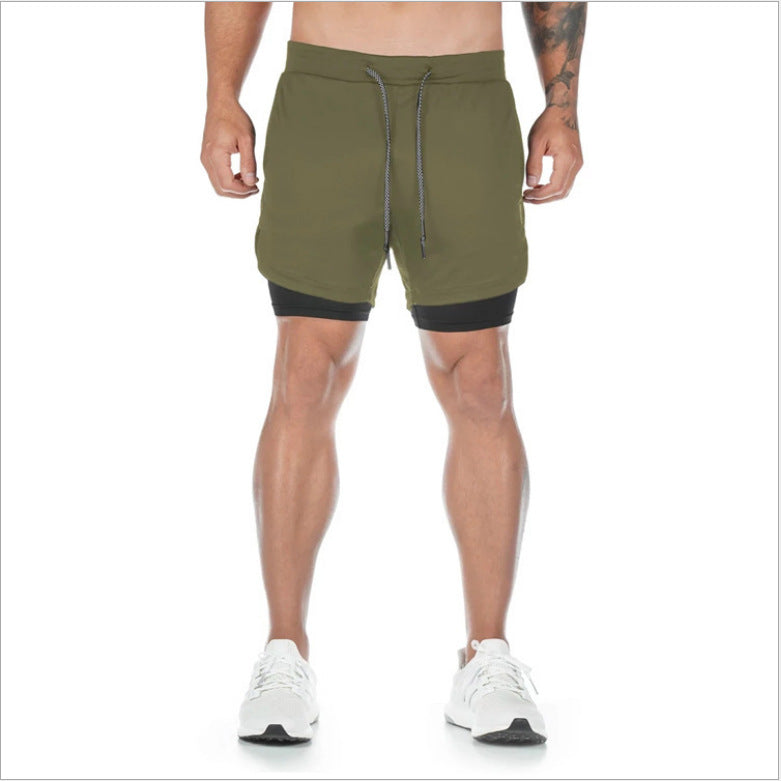 Summer Running Shorts Men 2 in 1 Sports  Shorts Image