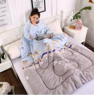 Winter Lazy Quilt with Sleeves Image