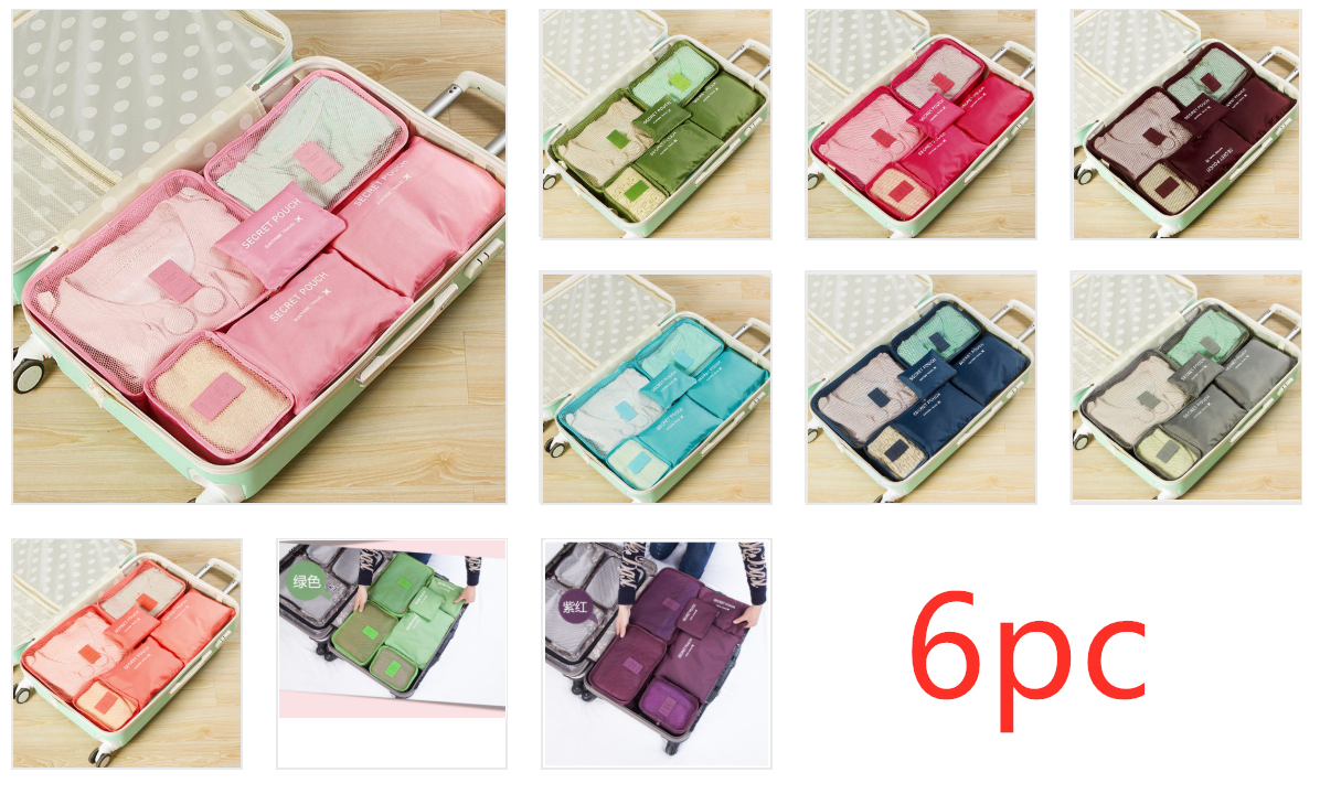 Durable Waterproof Nylon Packing Cube Travel Organizer Bag Image