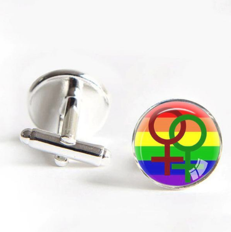 Gay Pride Cufflinks Image