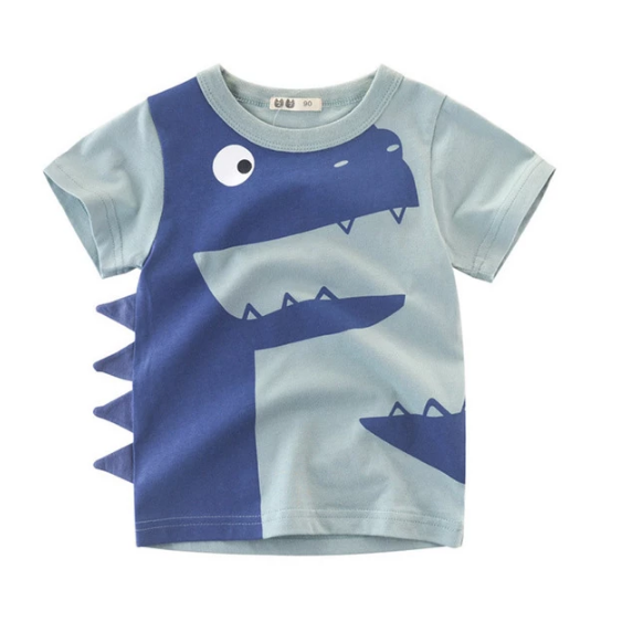 Children's Wear 2021 Summer New Korean Children's Boys Cotton T-shirt Men's Treasure In Children's Short Sleeves Image