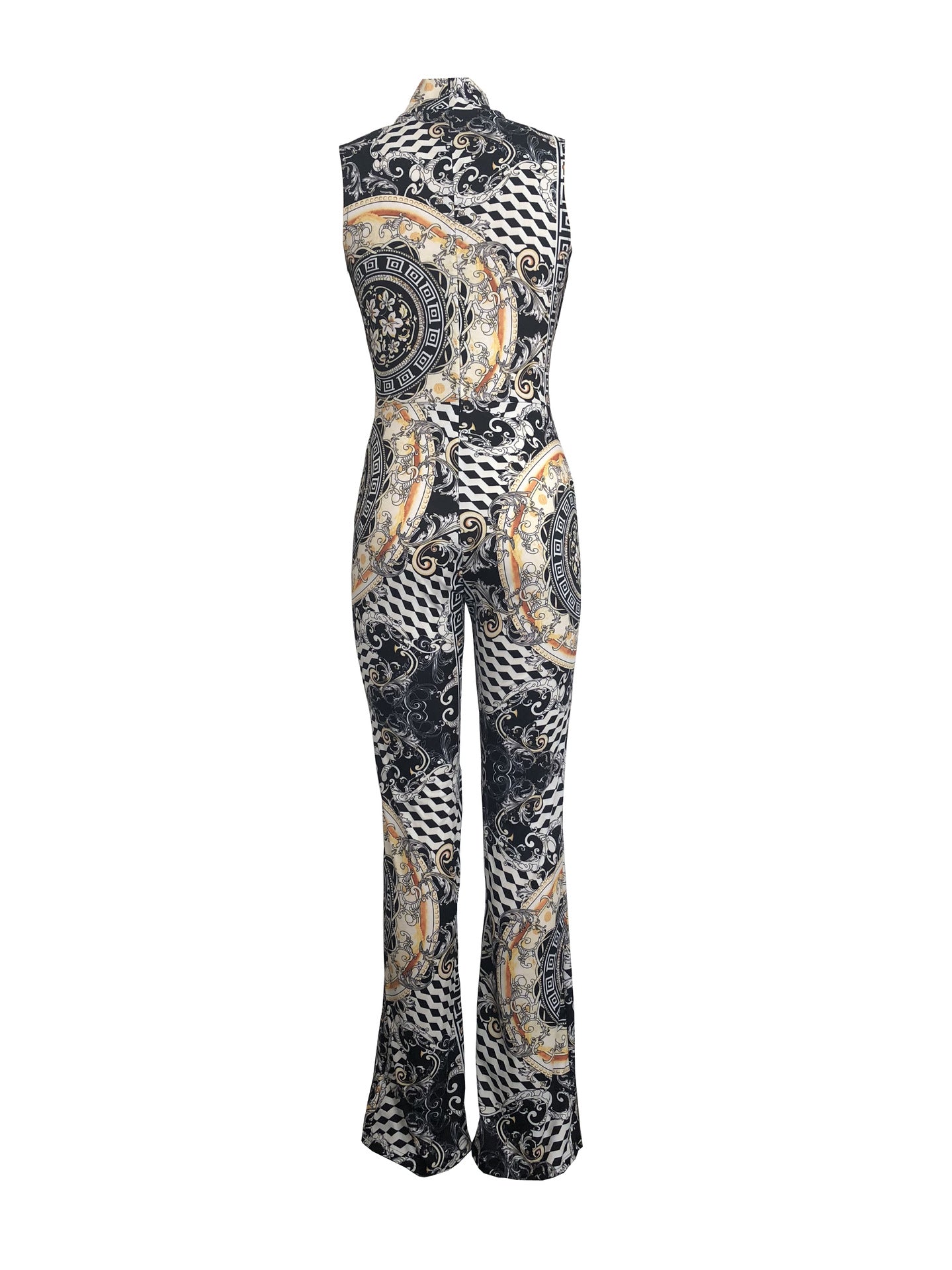 Printed sleeveless women's jumpsuit Image