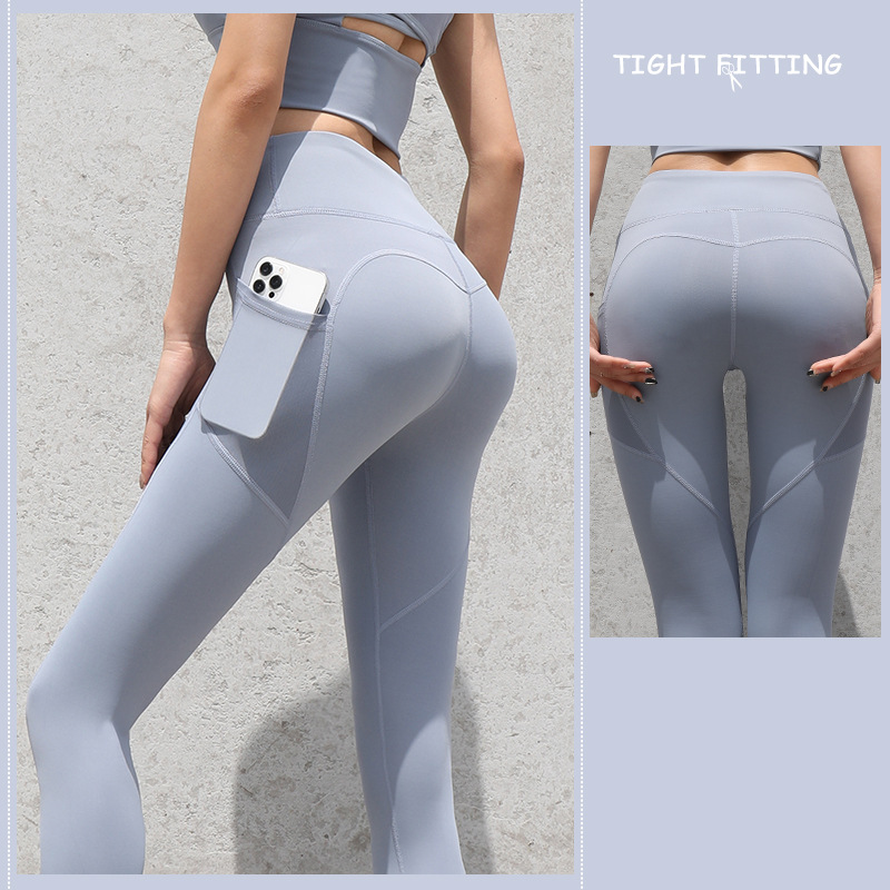 Gym Sport Seamless Leggings With Pockets Push Up High Waist Pants Women Fitness Running Yoga Pants Gym Sport Seamless Leggings Image