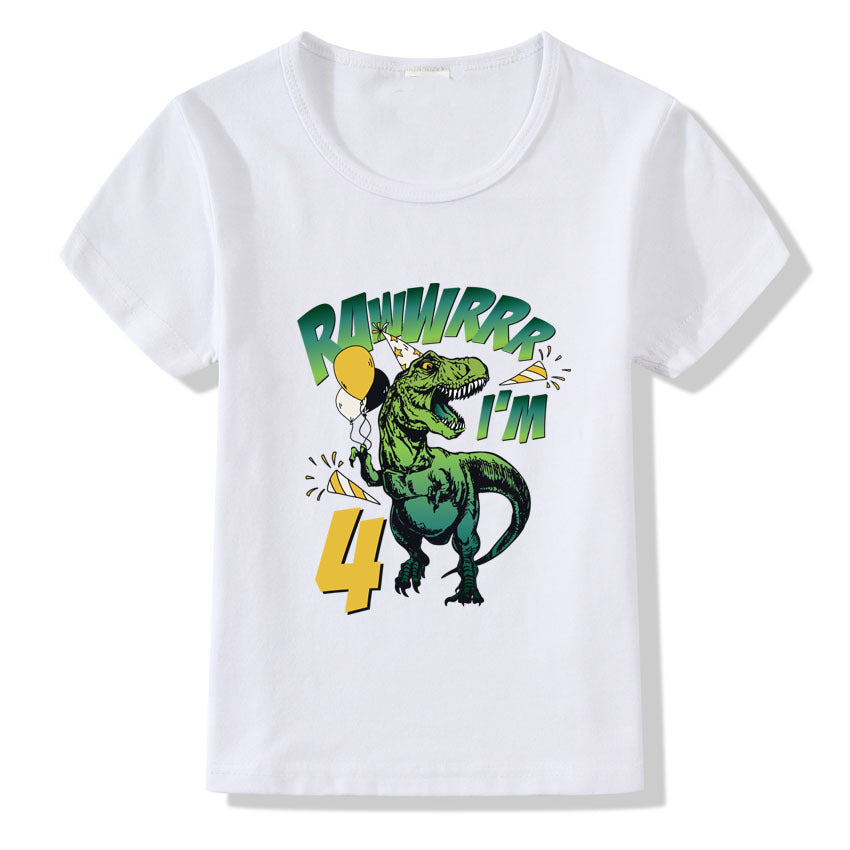 Children's T-shirt Numbers 1-9 Birthday T-shirt Image