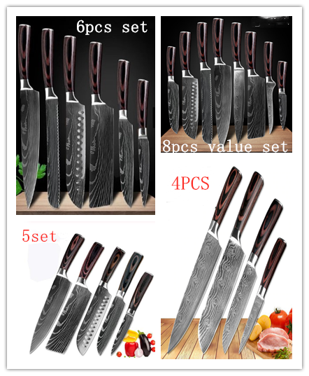 Carpenter's Special Set 6-piece Set 8-piece Set Knife Chef Knife Kitchen Knife Cooking Image