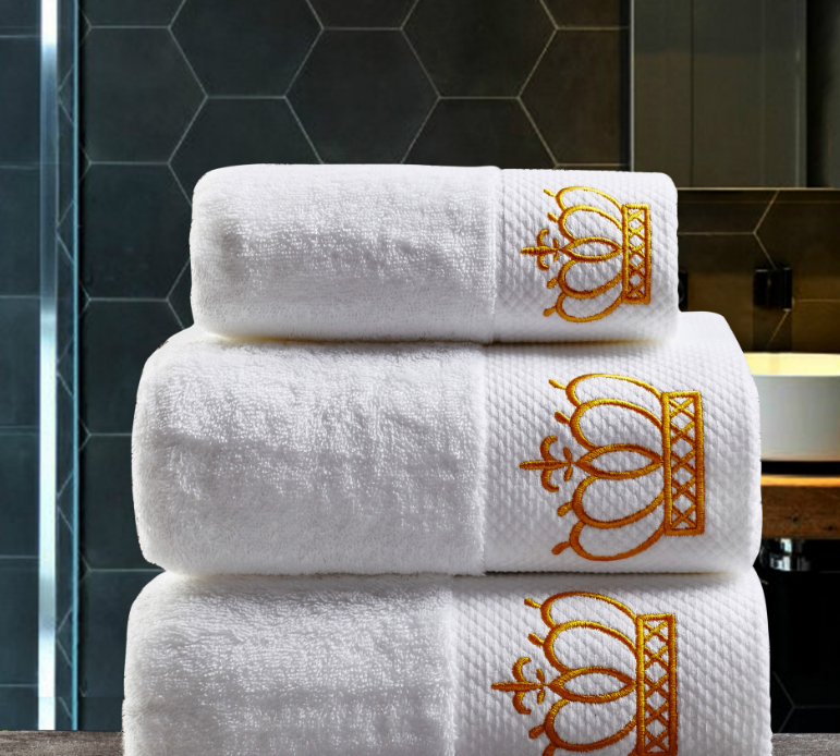 Cotton gift towel custom embroidery boutique hotel hotel sauna large bath towel Image