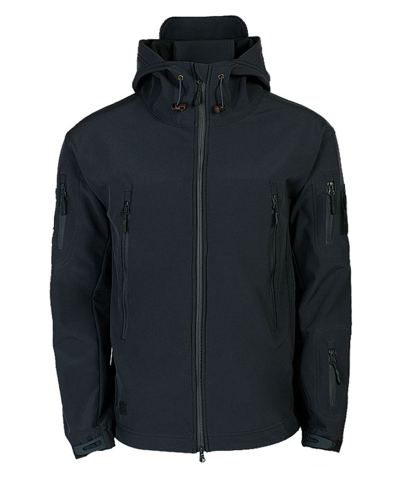 Soft Shell Jacket Men Windproof Hooded Jacket Image