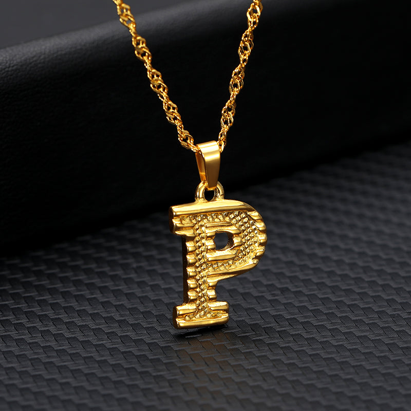 26 letters gold-plated pendant necklace Image