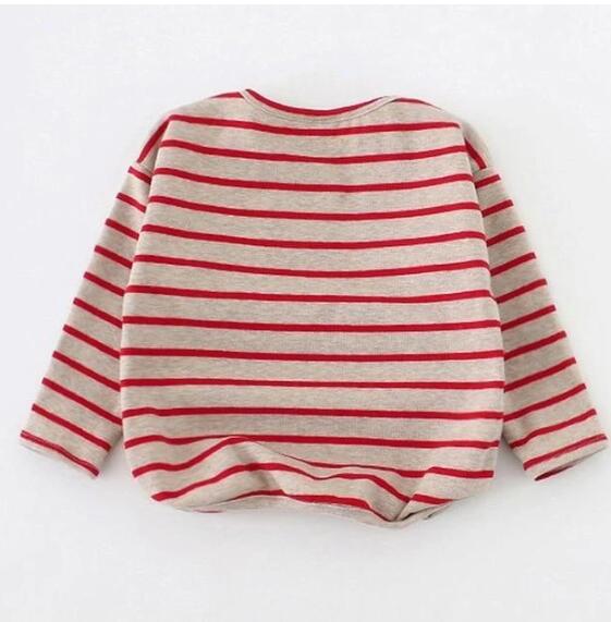 Fashion Striped Print 2021 Kids Baby Girls Clothes Cotton Long Sleeve T Shirts For Children Girls Autumn Spring Baby Clothing Image