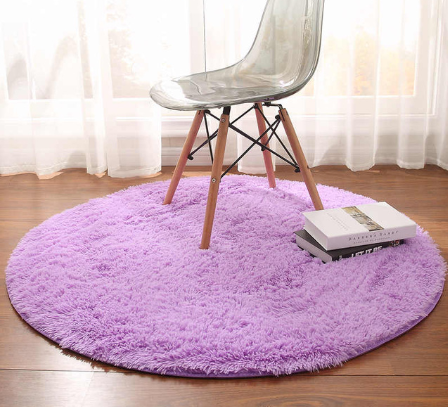 Fluffy Round Rug Carpets For Living Room Decor Faux Fur Carpet Kids Room Long Plush Rugs For Bedroom Shaggy Area Rug Modern Mat Image