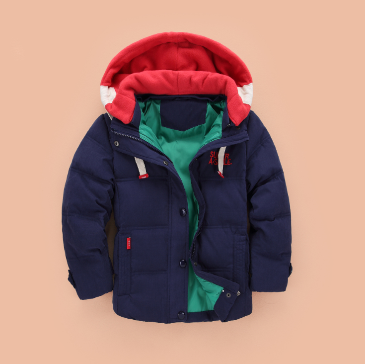 Children's down jacket boy 2021 new Korean version of the thickening down jacket in the children's winter clothing Image