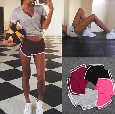 New Summer Shorts Women Casual Shorts Workout Waistband Skinny Short Image