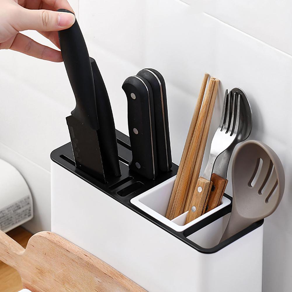 Tableware Storage Holders Kitchen Knife Plastic Storages Racks for Kitchen  Convenience Cabinet Image