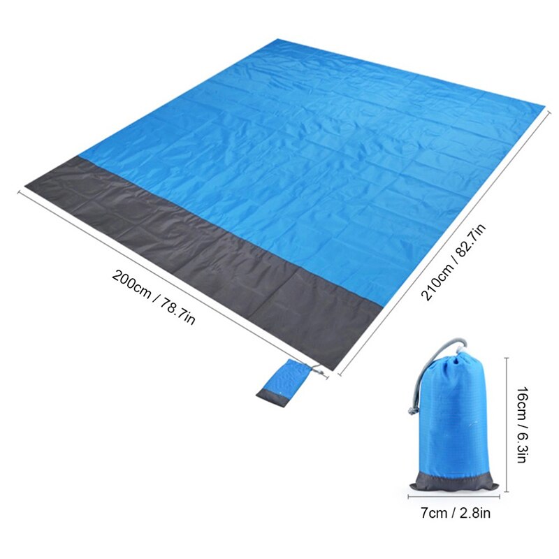 Portable Waterproof Picnic Mat Beach Mat Pocket Blanket Image