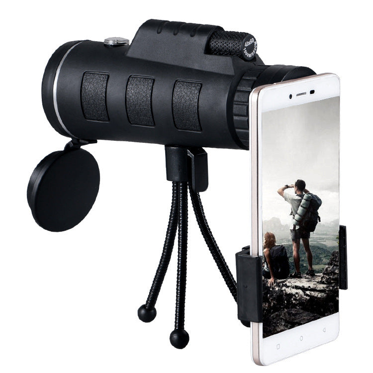 Compatible with Apple, Monocular Telescope Zoom Scope with Compass Phone Clip Tripod Image