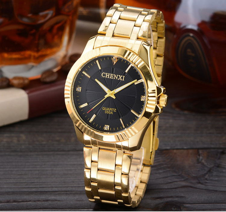 Luxury Brand Man Gold Dress Watches Stainless Steel Image