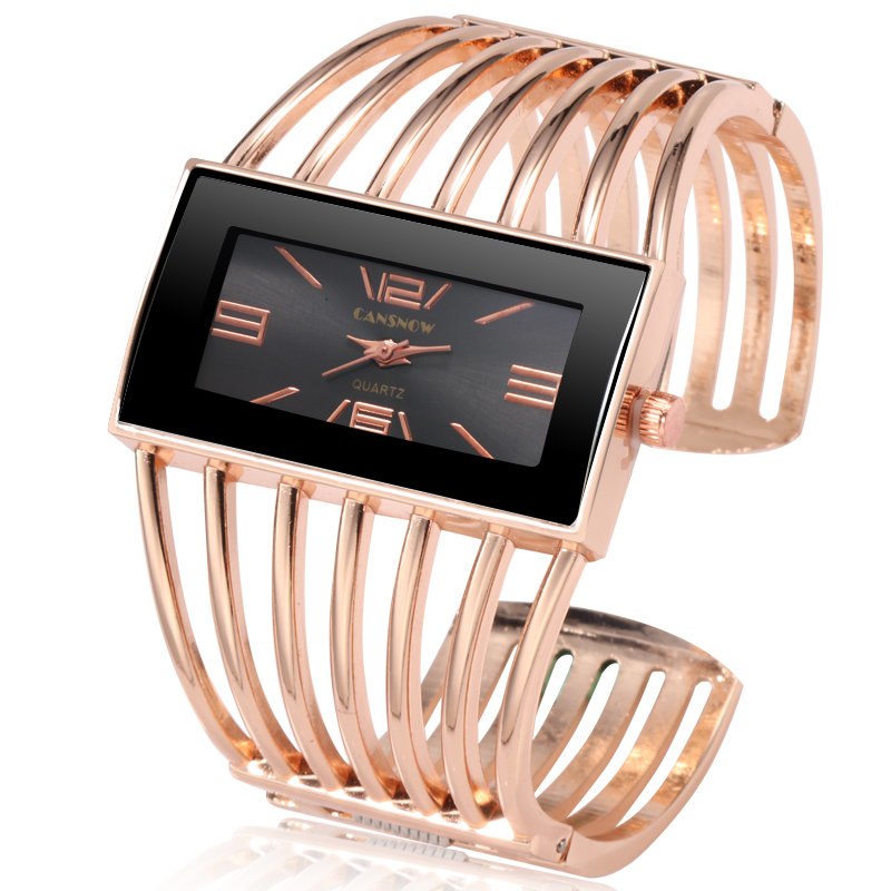 CANSNOW Womens Watch Luxury Fashion Rose Gold Bangle Bracelet Watch Women Dress Clock Female Lady Saati Girls Wristwatch Relojes Image