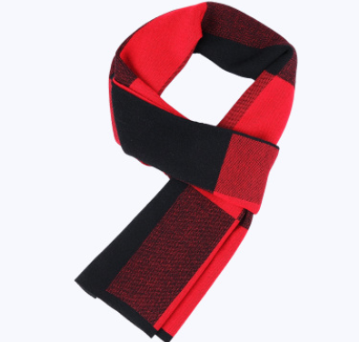 Men's scarf wool plaid scarf scarf winter scarf processing wholesale gift ladies knitting stitching Image