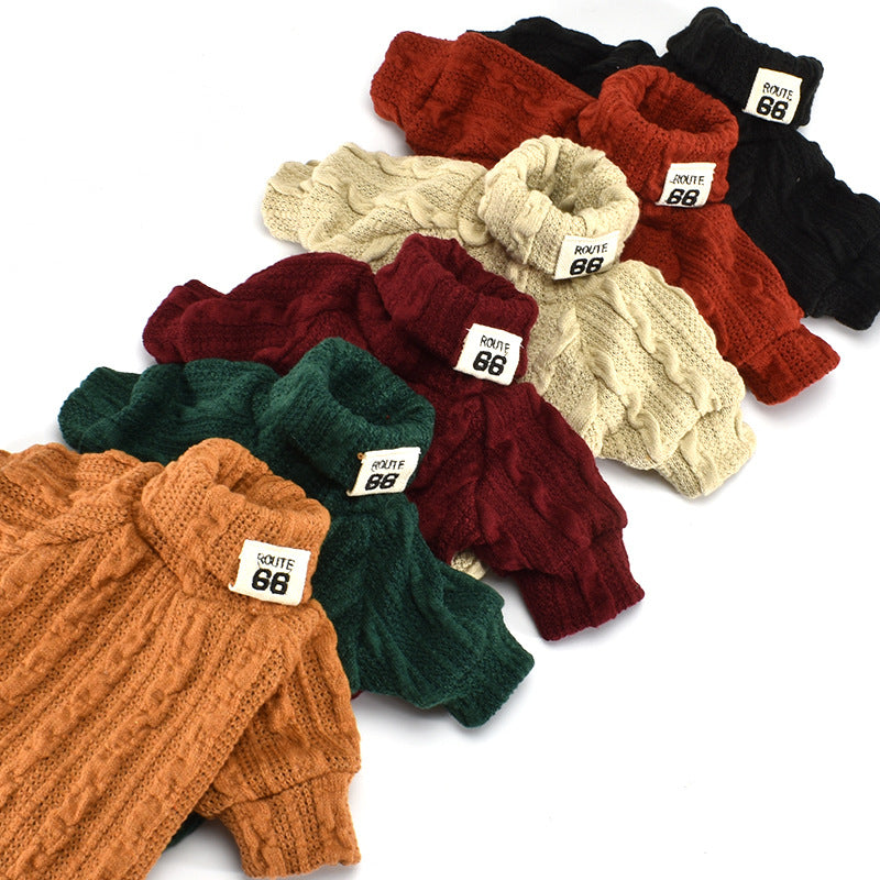 Pet Turtleneck Knitted Sweater Winter Dog Cat Keep Warm Image