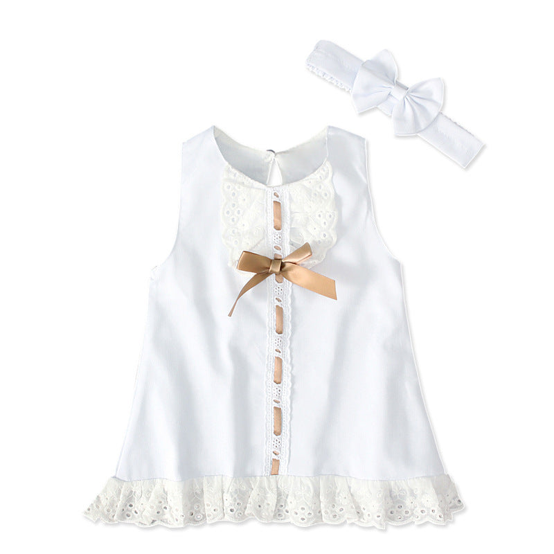 Girls baby sleeveless bow skirt Image