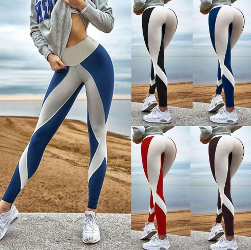 Women Leggings Slim High Waist Elasticity Leggings Fitness Image