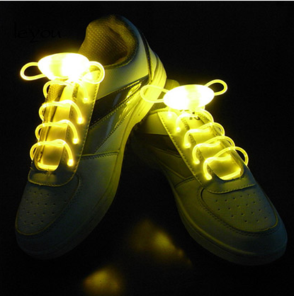 Led Sport Shoe Laces Glow Shoe Strings Round Flash Light Shoelaces Image