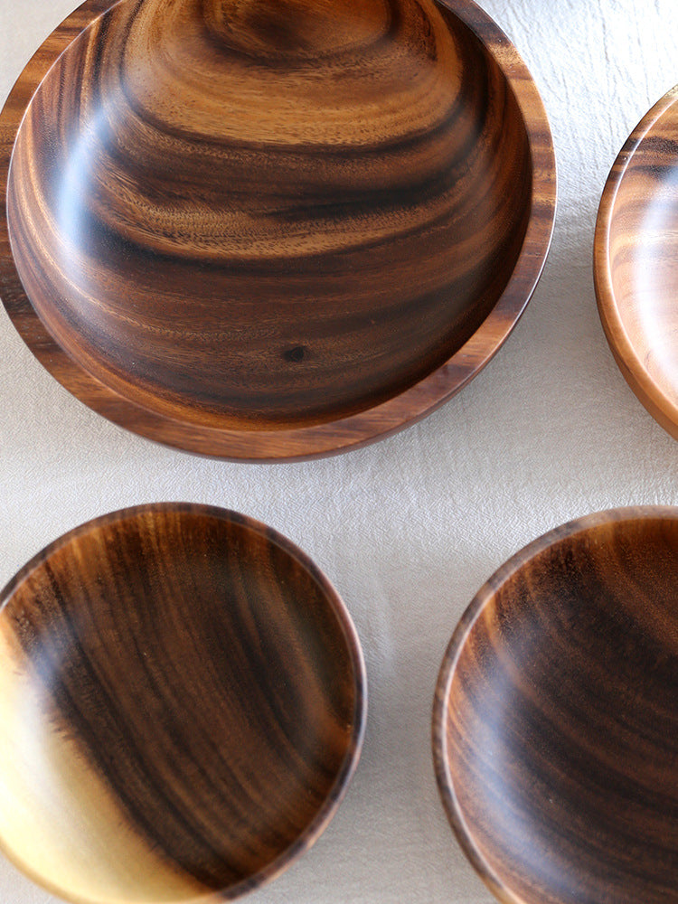 Acacia wooden bowl wooden tableware Image