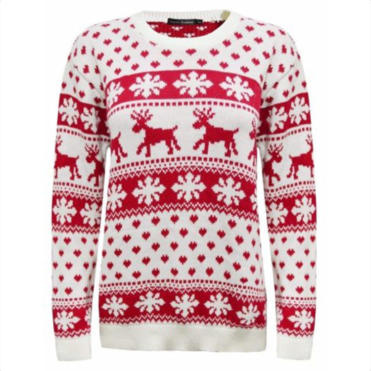 Christmas sweater snowflake pullover women Image