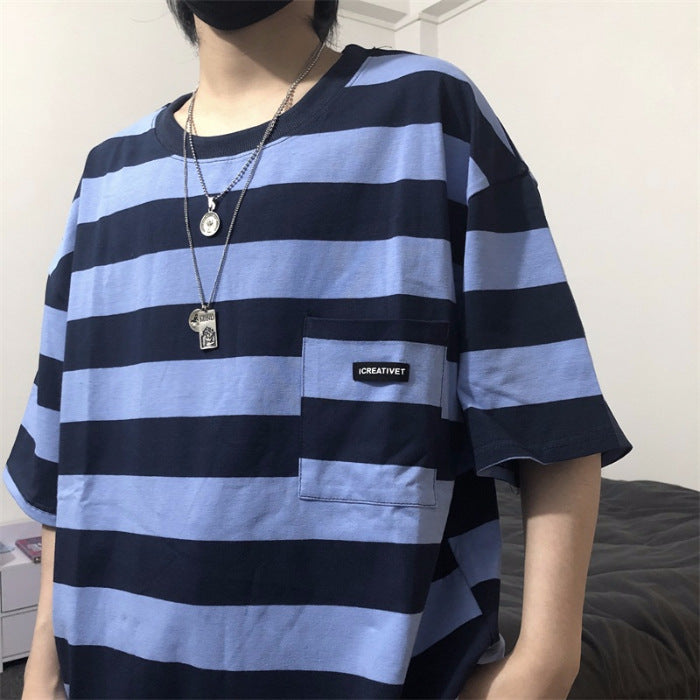 Striped short sleeve t-shirt Image