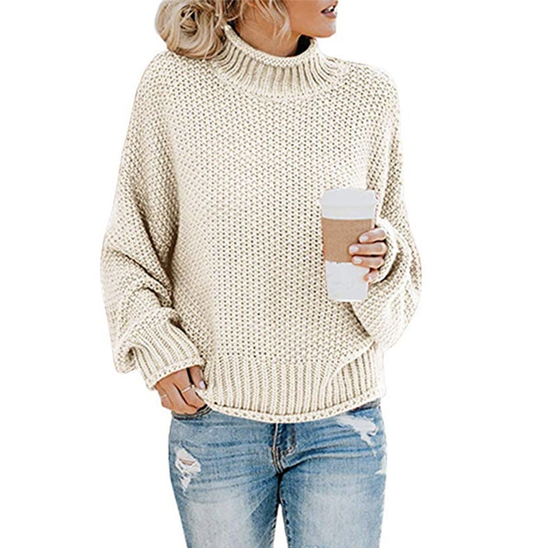 Cardigan Thick Thread Turtleneck Pullover Image