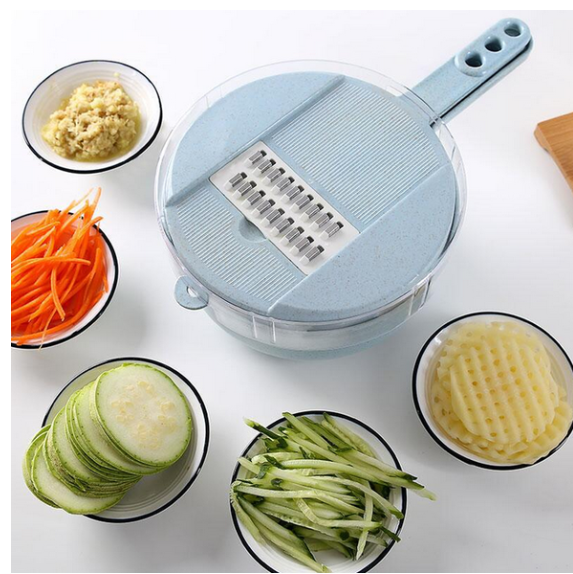 8 In 1 Mandoline Slicer Vegetable Slicer Potato Peeler Carrot Onion Grater With Strainer Vegetable Cutter Kitchen Accessories Image