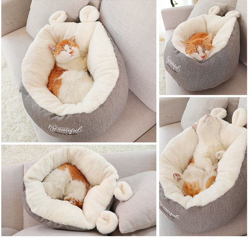 Pet Dog Bed Warming Soft Sleeping Bag Cushion Puppy Kennel Image