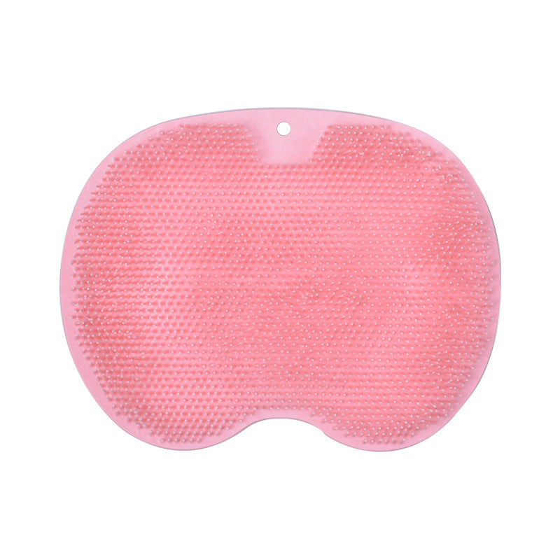 Massage Bath Brush Bathroom Non-slip Bath Mat Back Massage Brush Silicone Suction Cup Foot Rub Pad Body Cleaning Bathing Tool Image