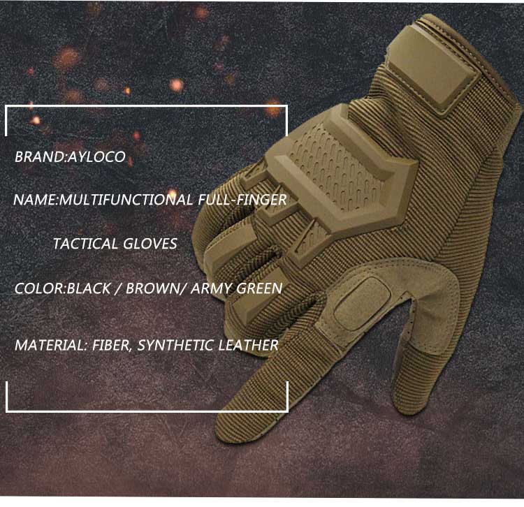 Touch Screen Tactical Gloves Men Army Sports Military Special Forces Full Finger Gloves Antiskid Motocycle Bicycle Gym Gloves Image