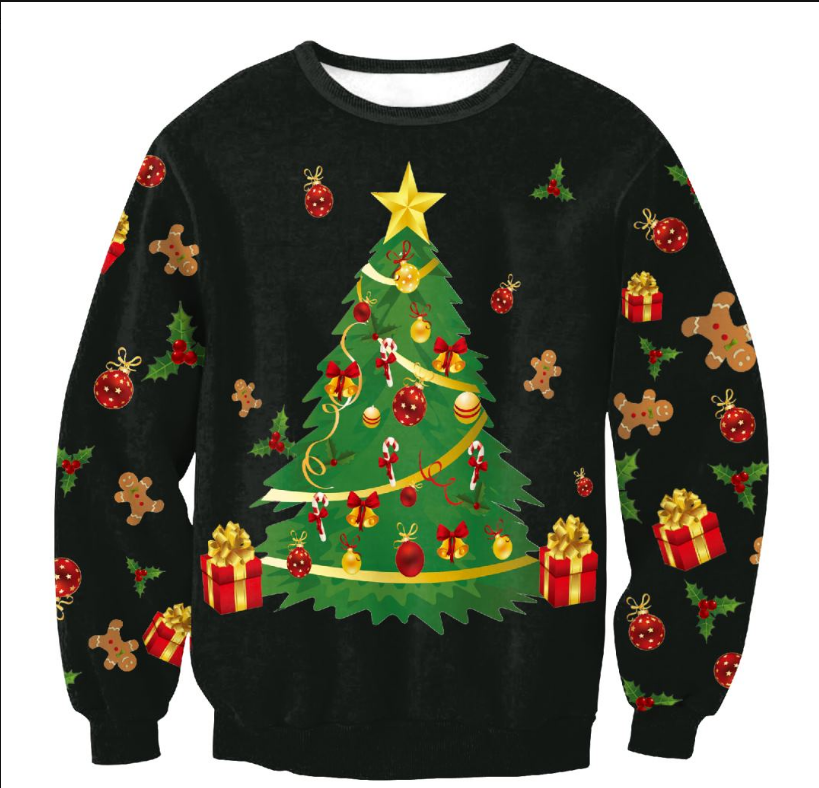 UGLY CHRISTMAS SWEATER Vacation Santa Elf Funny Womens Men Sweaters Tops Autumn Winter Clothing Image