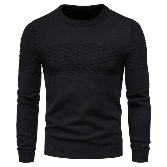 Men's casual slim pullover round neck bottoming shirt Image