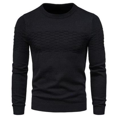 Men's casual slim pullover round neck bottoming shirt