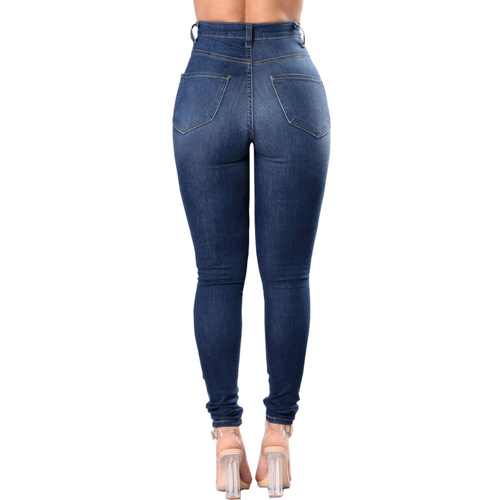 Women's ripped jeans pants Image