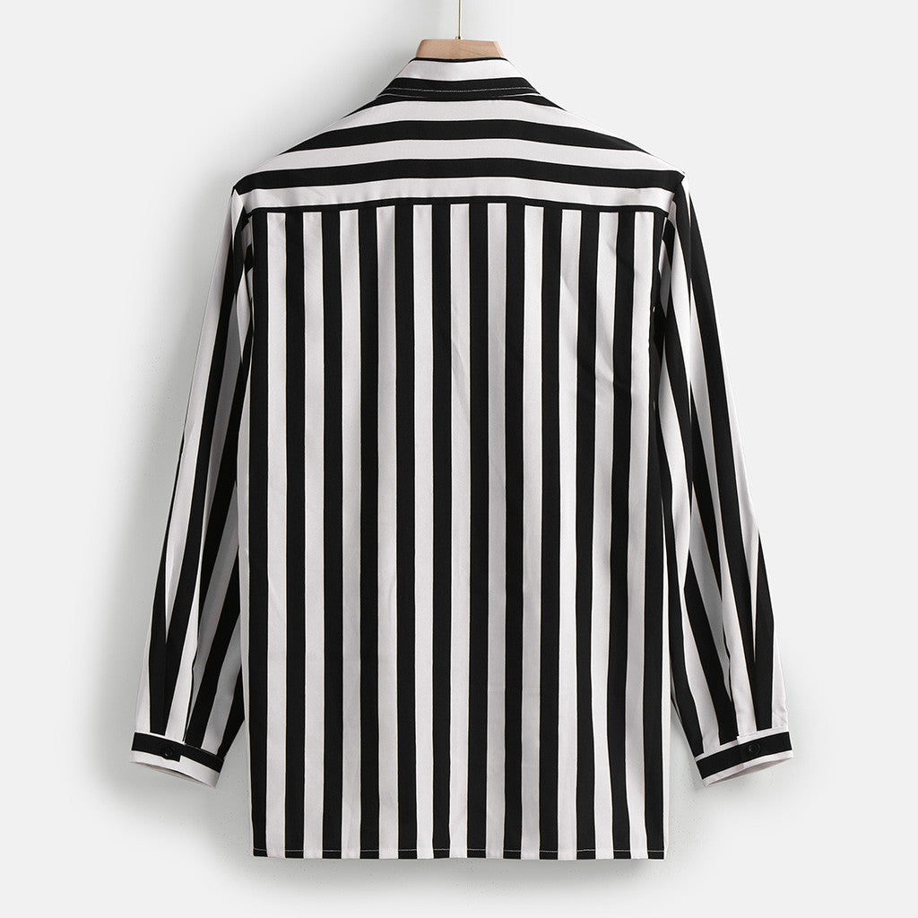 Men's long sleeve striped shirt Image