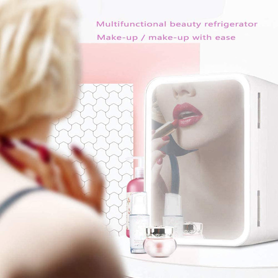 Mini Makeup Fridge Portable Cosmetic Refrigerator Cooler and Warmer Freezer for Perfume Beauty Skincare Products Image