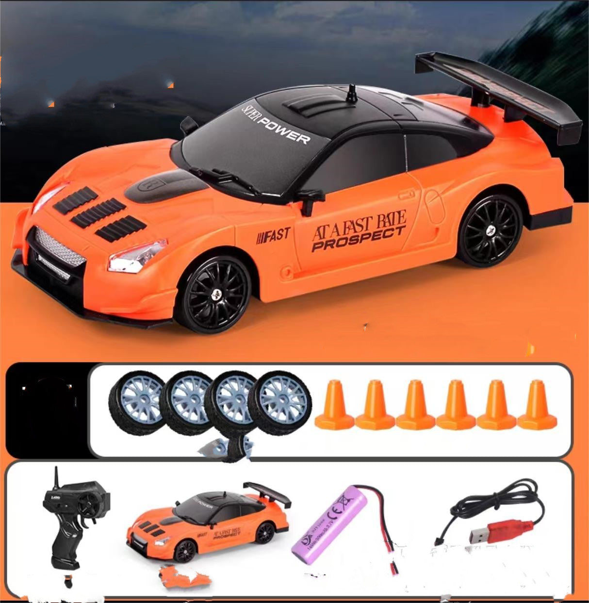 2.4G Drift Rc Car 4WD RC Drift Car Toy Remote Control GTR Model AE86 Vehicle Car RC Racing Car Toy For Children Christmas Gifts Image