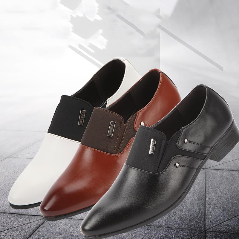 Mens Fashion Casual Pointed Toe Leather Shoes Image